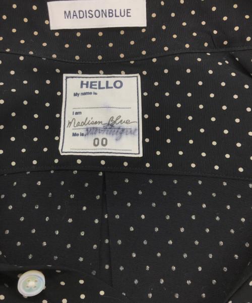 MADISON BLUE（マディソンブルー）MADISON BLUE (マディソンブルー) martinique (マルティニーク) ドット リボンカラー シャツ ブラック サイズ:XSの古着・服飾アイテム