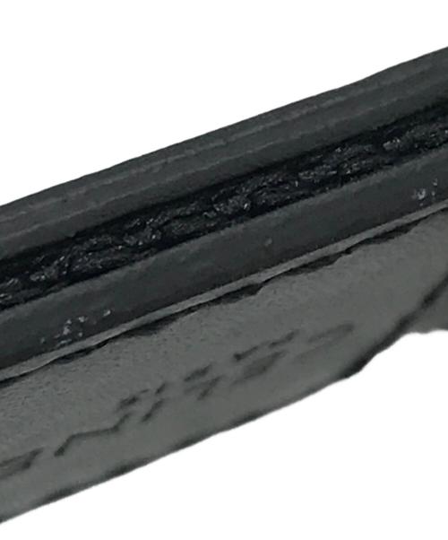 CELINE（セリーヌ）CELINE (セリーヌ) Medium Double Ring Belt in Jacquard Textile and Calfskin  ブラックの古着・服飾アイテム