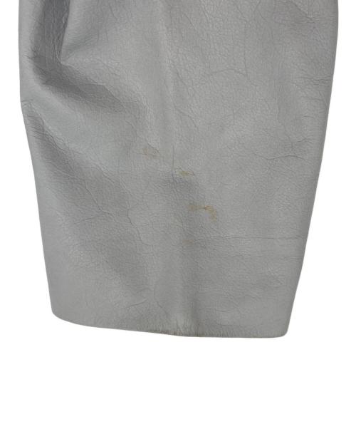 JIL SANDER（ジルサンダー）JIL SANDER (ジルサンダー) レザーテーラードジャケット グレー サイズ:48の古着・服飾アイテム