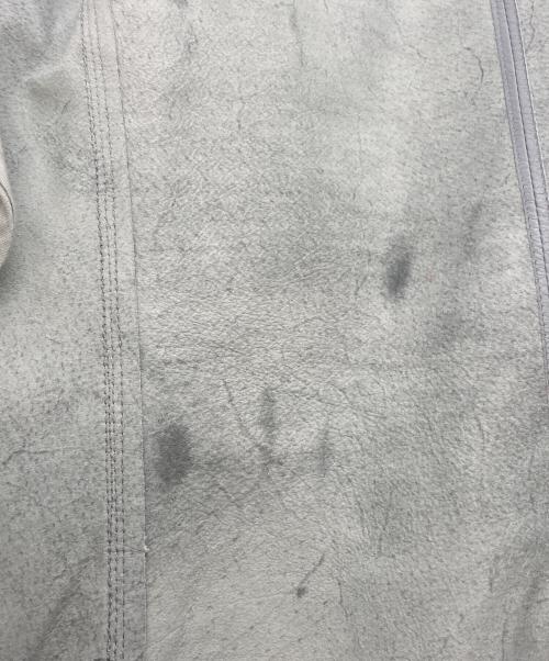 JIL SANDER（ジルサンダー）JIL SANDER (ジルサンダー) レザーテーラードジャケット グレー サイズ:48の古着・服飾アイテム