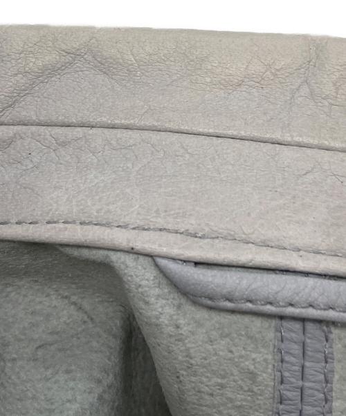 JIL SANDER（ジルサンダー）JIL SANDER (ジルサンダー) レザーテーラードジャケット グレー サイズ:48の古着・服飾アイテム