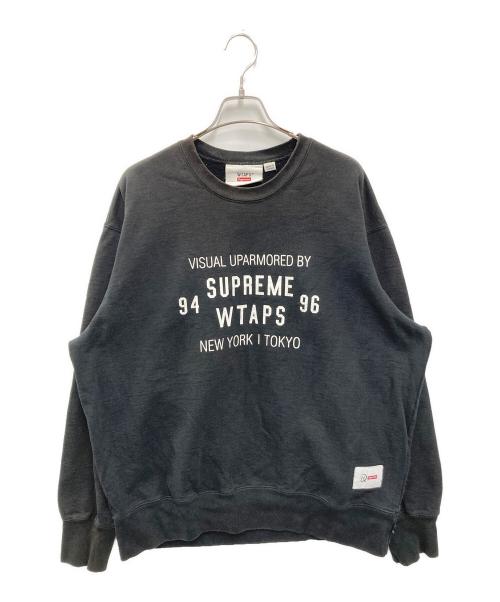 SUPREME（シュプリーム）Supreme (シュプリーム) WTAPS (ダブルタップス) コラボクルーネックスウェット ブラック サイズ:Lの古着・服飾アイテム
