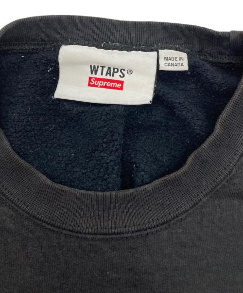 SUPREME（シュプリーム）Supreme (シュプリーム) WTAPS (ダブルタップス) コラボクルーネックスウェット ブラック サイズ:Lの古着・服飾アイテム