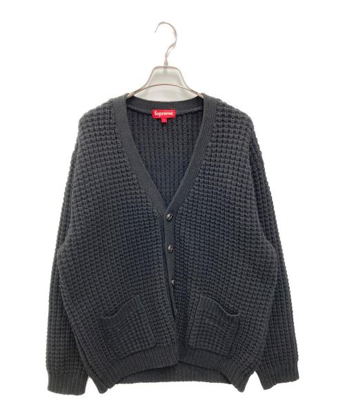 SUPREME（シュプリーム）Supreme (シュプリーム) Waffle Knit Cardigan ブラック サイズ:Lの古着・服飾アイテム