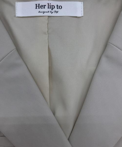 HER LIP TO（ハーリップトゥ）Her lip to (ハーリップトゥ) always a lady dress ベージュ サイズ:Sの古着・服飾アイテム