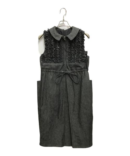 rosy monster（ロージーモンスター）rosy monster (ロージーモンスター) Hiyashinsu denim OP グレー サイズ:FREEの古着・服飾アイテム