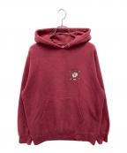 stussyステューシー）の古着「［古着］スカル プルオーバーパーカー」｜レッド