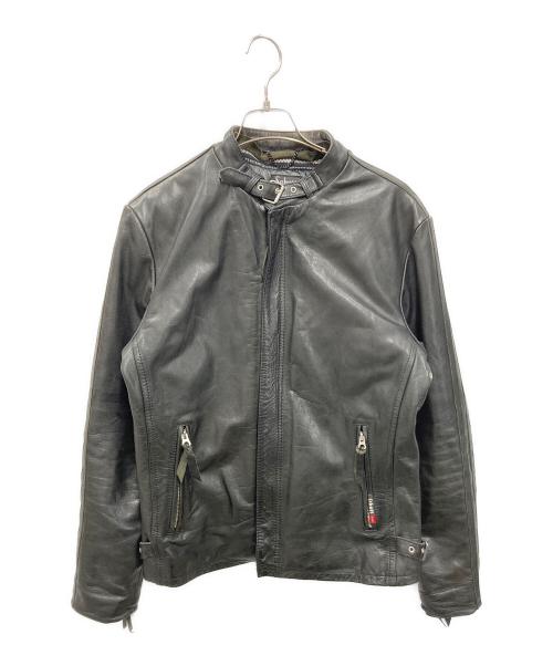 Schott（ショット）Schott (ショット) ［古着］クラシックレーサーレザージャケット ブラック サイズ:Lの古着・服飾アイテム