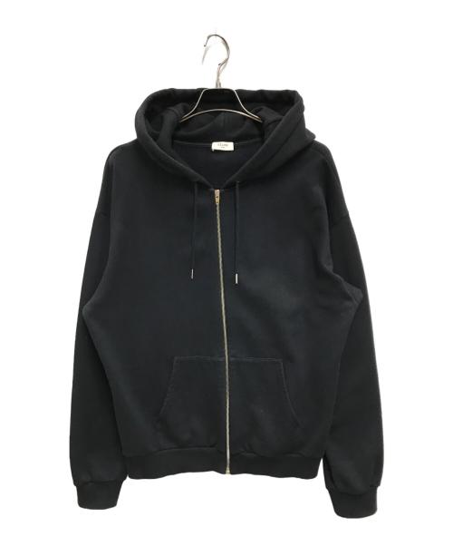 CELINE（セリーヌ）CELINE (セリーヌ) ルーズ ジップフーディー ブラック サイズ:XLの古着・服飾アイテム