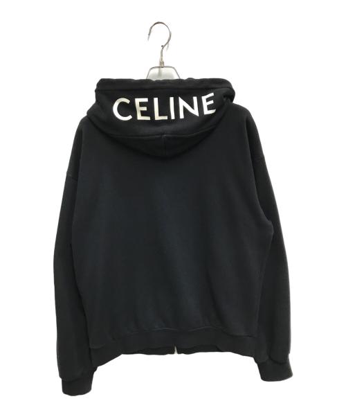 CELINE（セリーヌ）CELINE (セリーヌ) ルーズ ジップフーディー ブラック サイズ:XLの古着・服飾アイテム