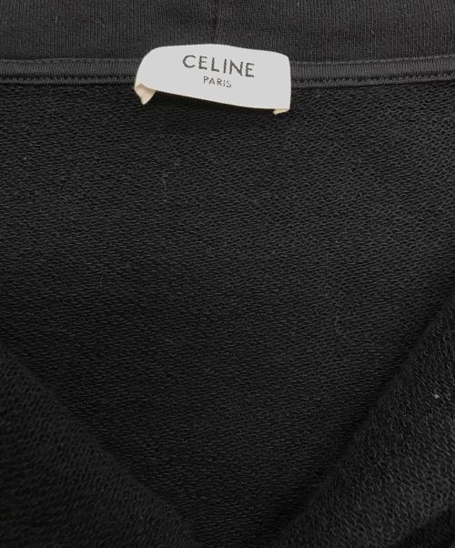 CELINE（セリーヌ）CELINE (セリーヌ) ルーズ ジップフーディー ブラック サイズ:XLの古着・服飾アイテム