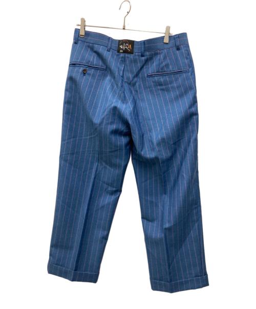 Willow Pants（ウィローパンツ）Willow Pants (ウィローパンツ) ストライプウールスラックス ネイビー サイズ:2の古着・服飾アイテム