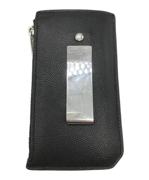 Saint Laurent Paris（サンローランパリ）Saint Laurent Paris (サンローランパリ) マネークリップ カードケース ブラックの古着・服飾アイテム