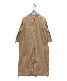 SEEALL（シーオール）の古着「比翼シャツワンピース」｜ベージュ