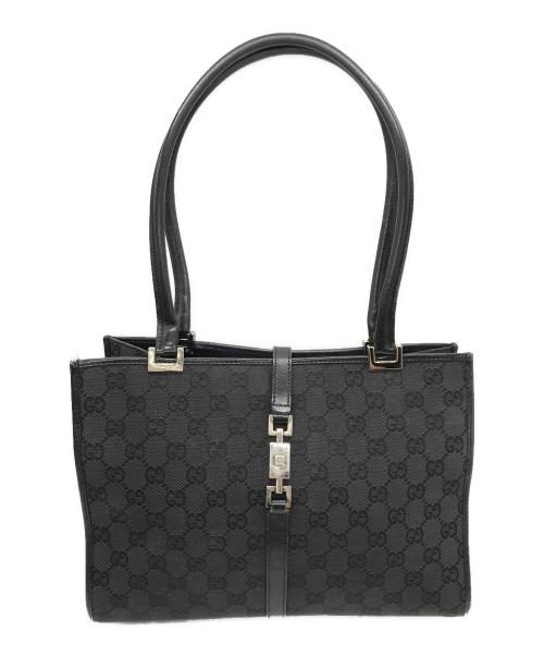 GUCCI（グッチ）GUCCI (グッチ) ジャッキー ライントートバッグ ブラックの古着・服飾アイテム