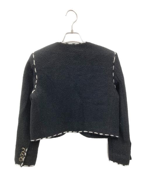 sheller（シェリエ）sheller (シェリエ) stitch tweed jacket ブラック サイズ:FREEの古着・服飾アイテム