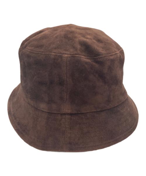 kijima takayuki（キジマタカユキ）KIJIMA TAKAYUKI (キジマタカユキ) Calf Suede Bucket Hat ブラウン サイズ:2の古着・服飾アイテム