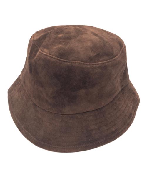 kijima takayuki（キジマタカユキ）KIJIMA TAKAYUKI (キジマタカユキ) Calf Suede Bucket Hat ブラウン サイズ:2の古着・服飾アイテム