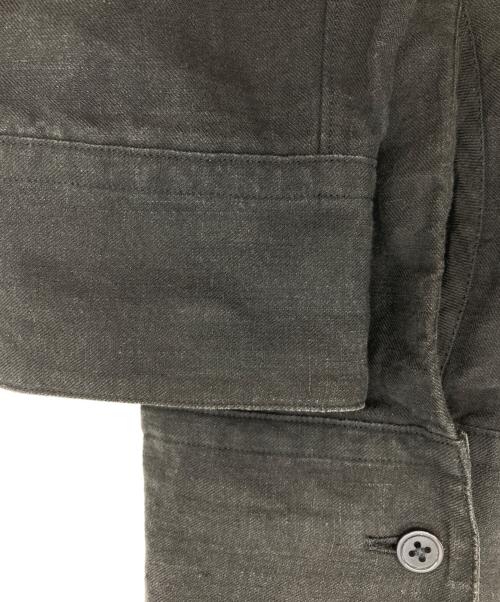 AURALEE（オーラリー）AURALEE (オーラリー) LINEN GABARDINE BAND COLLAR SHIRT ブラック サイズ:3の古着・服飾アイテム