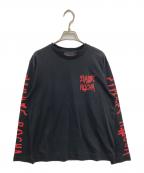 Simone Rochaシモーネ ロシャ）の古着「Ribbon ロゴプリント 長袖Tシャツ」｜ブラック