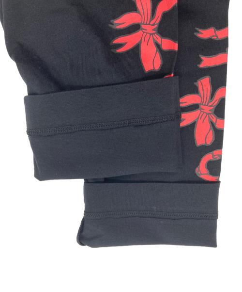 Simone Rocha（シモーネ ロシャ）Simone Rocha (シモーネ ロシャ) Ribbon ロゴプリント 長袖Tシャツ ブラック サイズ:S 未使用品の古着・服飾アイテム