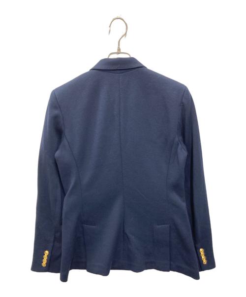 POLO RALPH LAUREN（ポロ・ラルフローレン）POLO RALPH LAUREN (ポロ・ラルフローレン) ニット ダブルブレステッド ブレザー ネイビー サイズ:2の古着・服飾アイテム