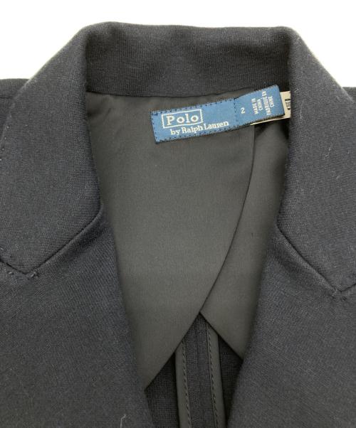 POLO RALPH LAUREN（ポロ・ラルフローレン）POLO RALPH LAUREN (ポロ・ラルフローレン) ニット ダブルブレステッド ブレザー ネイビー サイズ:2の古着・服飾アイテム