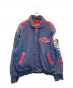 JEFF HAMILTONジェフハミルトン）の古着「［古着］スタジャン」｜ネイビー×レッド