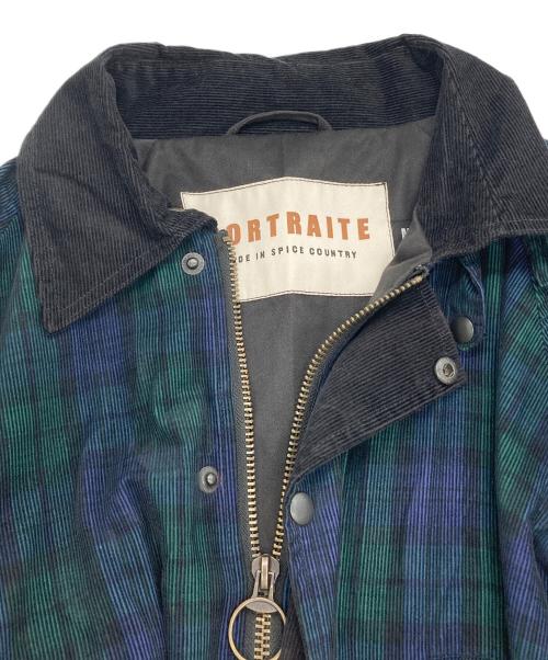 PORTRAITE（ポートレイト）PORTRAITE (ポートレイト) Classic Field Jacket Reflective-Short ブルー×グリーン サイズ:Mの古着・服飾アイテム