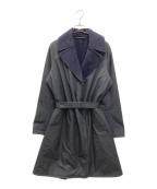 COMOLIコモリ）の古着「タイロッケンコート」｜ブラック×ネイビー