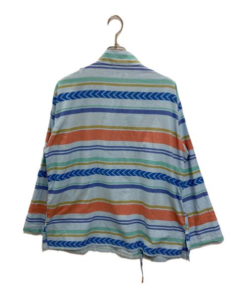 Engineered Garments（エンジニアドガーメンツ）Engineered Garments (エンジニアド ガーメンツ) カシュクールボーダーシャツ ブルー サイズ:Sの古着・服飾アイテム