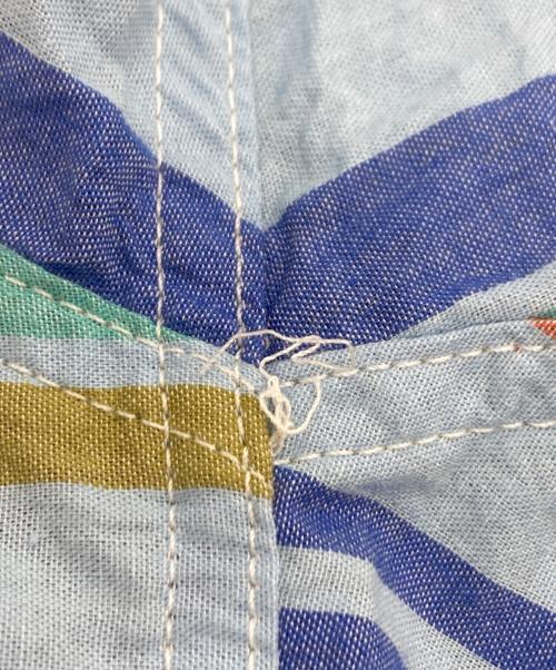 Engineered Garments（エンジニアドガーメンツ）Engineered Garments (エンジニアド ガーメンツ) カシュクールボーダーシャツ ブルー サイズ:Sの古着・服飾アイテム