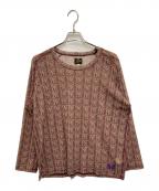 Needlesニードルズ）の古着「L/S U Neck Tee - Poly Mesh」｜ベージュ