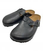 BIRKENSTOCKビルケンシュトック）の古着「BOSTONスムースレザーサンダル」｜ブラック