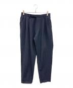 COMOLIコモリ）の古着「ウール 2タックパンツ」｜ネイビー