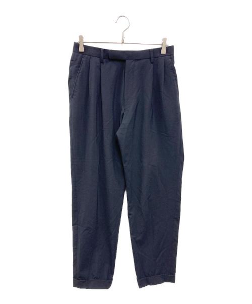 COMOLI（コモリ）COMOLI (コモリ) ウール 2タックパンツ ネイビー サイズ:1の古着・服飾アイテム