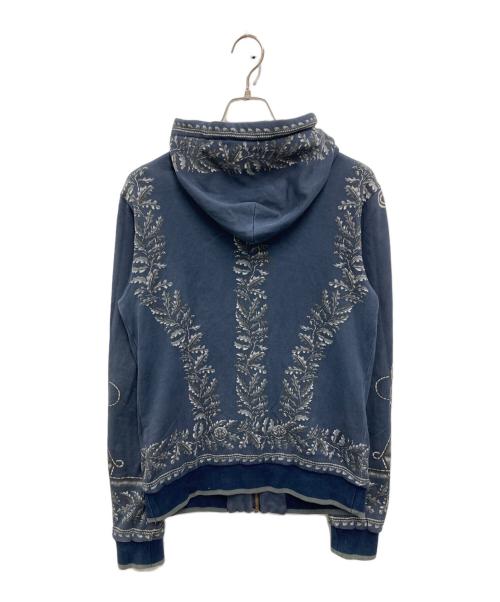 DOLCE & GABBANA（ドルチェ＆ガッバーナ）DOLCE & GABBANA (ドルチェ＆ガッバーナ) 総柄ジップパーカー ネイビー サイズ:44の古着・服飾アイテム
