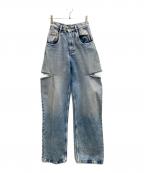 Maison Margielaメゾンマルジェラ）の古着「SLASH DETAIL DENIM PANTS」｜インディゴ
