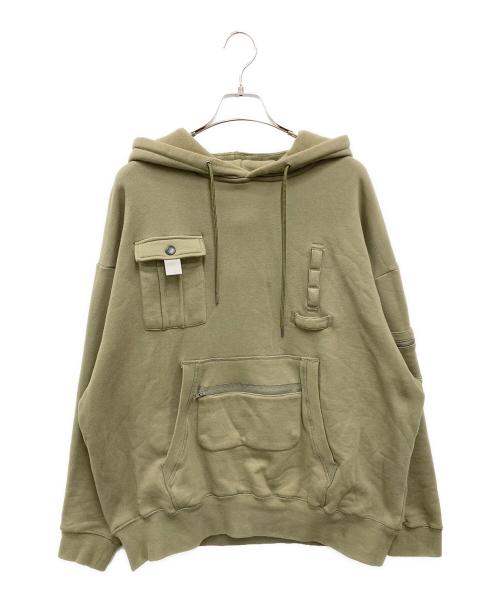 EVISEN（エビセン）EVISEN (エビセン) EVENING BITE HOODIE オリーブ サイズ:Mの古着・服飾アイテム