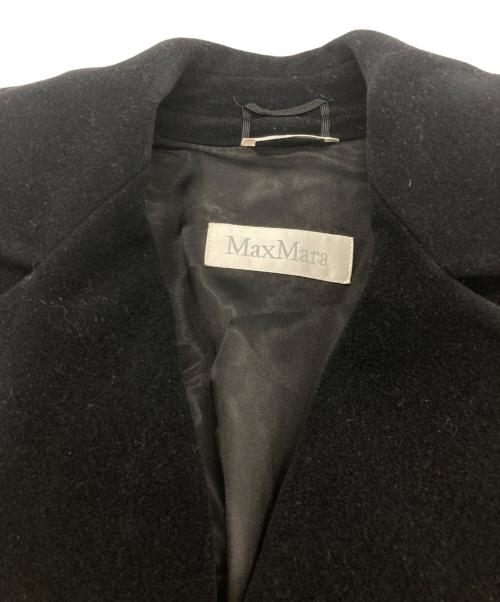 MaxMara（マックスマーラ）MaxMara (マックスマーラ) ウールアンゴラチェスターコート ブラック サイズ:40の古着・服飾アイテム