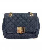 MICHAEL KORSマイケル・コース）の古着「VIVIANNE MD quilted Denim Shoulder Flap」｜インディゴ