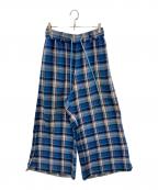 el conductorhコンダクター）の古着「チェックワイドパンツ」｜グレー