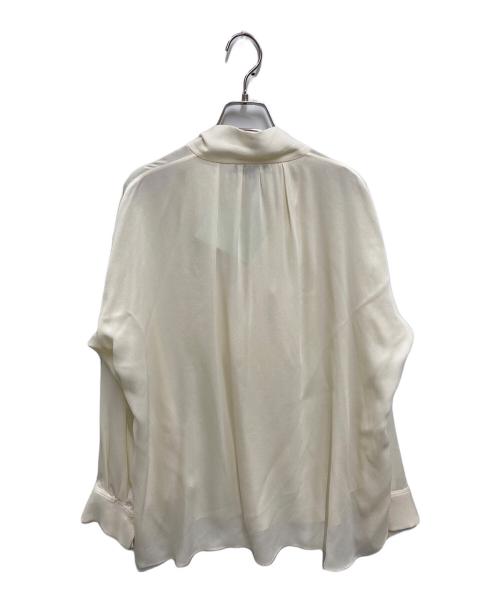 DRAWER（ドゥロワー）Drawer (ドゥロワー) シルク ジョーゼットリボン ブラウス ホワイト サイズ:36の古着・服飾アイテム