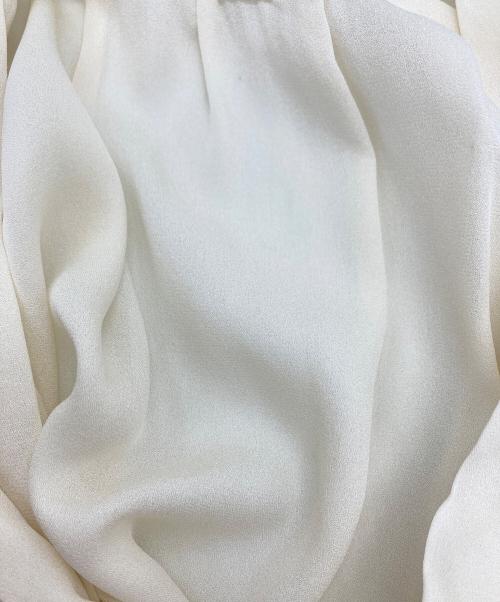 DRAWER（ドゥロワー）Drawer (ドゥロワー) シルク ジョーゼットリボン ブラウス ホワイト サイズ:36の古着・服飾アイテム