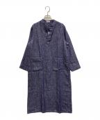 fog linen workフォグリネンワーク）の古着「リネンワンピース」｜インディゴ