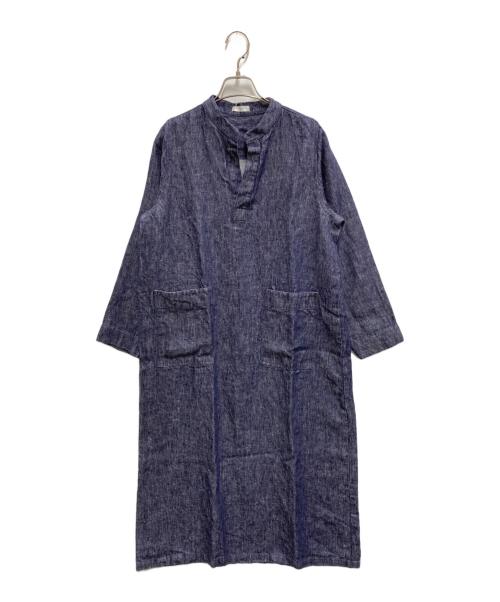 fog linen work（フォグリネンワーク）fog linen work (フォグリネンワーク) リネンワンピース インディゴ サイズ:FREEの古着・服飾アイテム