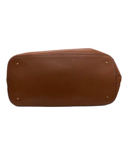 LAUREN RALPH LAUREN（ローレンラルフローレン）LAUREN RALPH LAUREN (ローレンラルフローレン) Marcyサッチェル トートバッグ ブラウンの古着・服飾アイテム