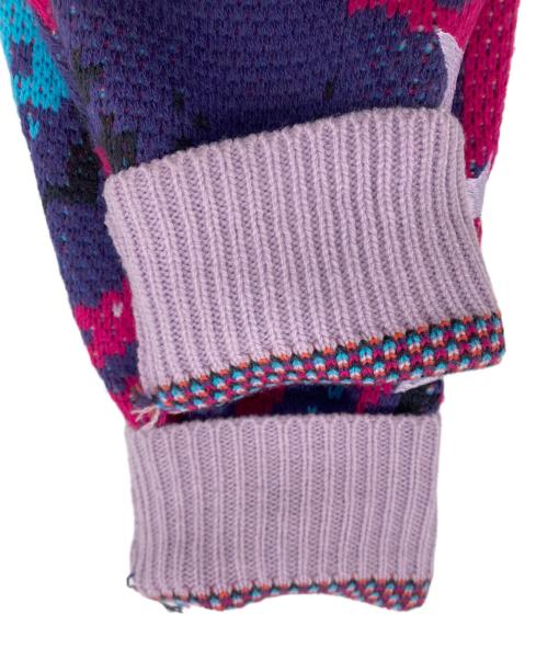 にじさんじ（ニジサンジ）にじさんじ (ニジサンジ) KDセーター パープル×ネイビー サイズ:記載なしの古着・服飾アイテム