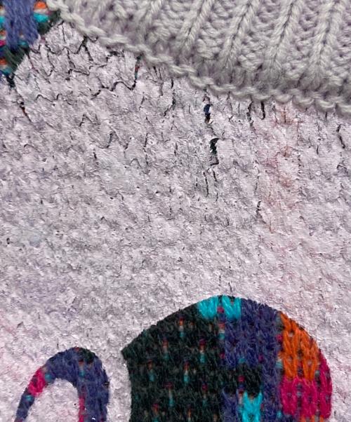 にじさんじ（ニジサンジ）にじさんじ (ニジサンジ) KDセーター パープル×ネイビー サイズ:記載なしの古着・服飾アイテム