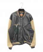 HARLEY-DAVIDSONハーレーダビッドソン）の古着「［古着］レザースタジャン」｜ブラック